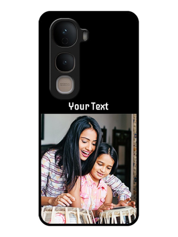Custom Vivo Y400 5G Custom Glass Phone Case - Photo With Name Design