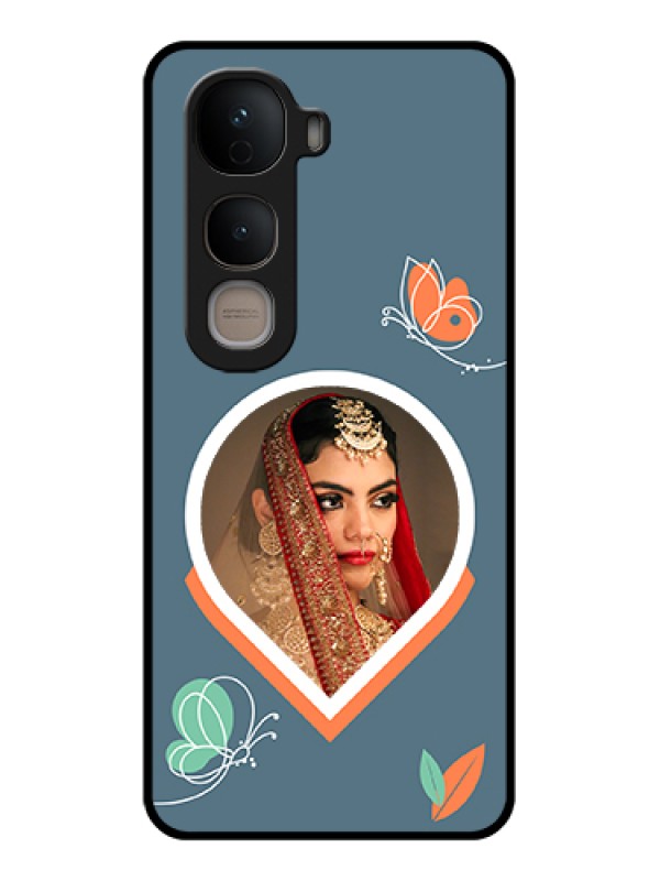 Custom Vivo Y400 5G Custom Glass Phone Case - Droplet Butterflies Design