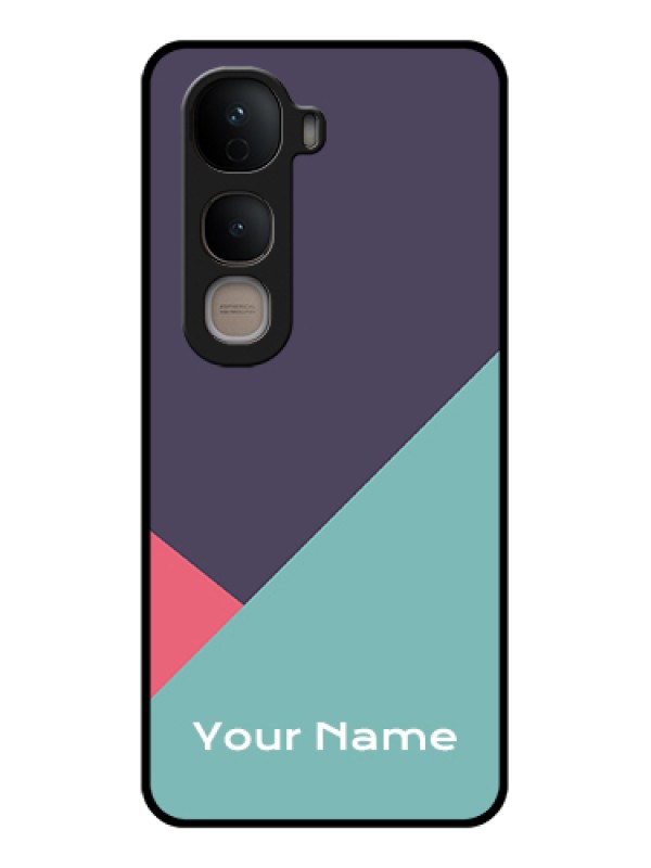 Custom Vivo Y400 5G Custom Glass Phone Case - Tri Color Abstract Design