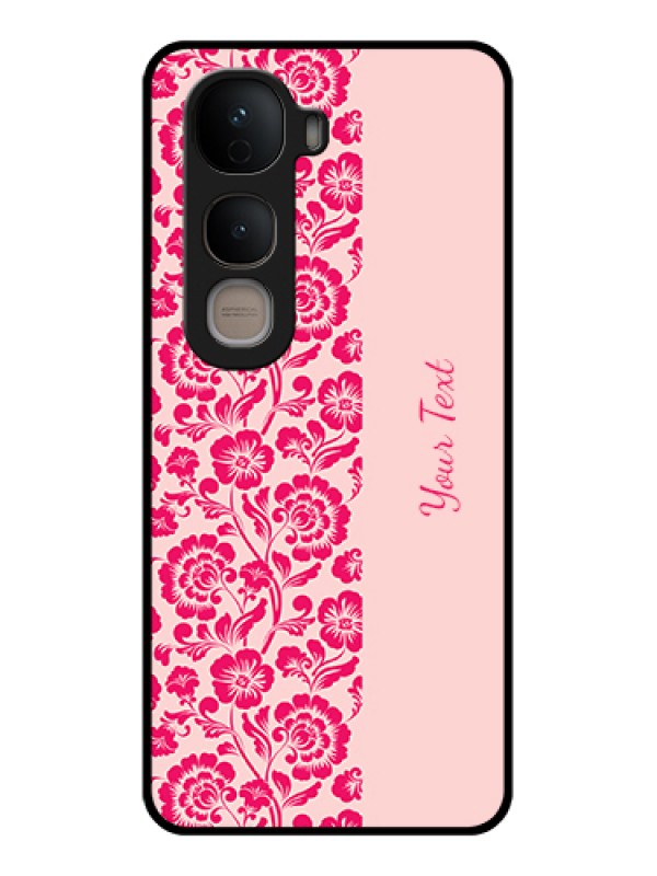 Custom Vivo Y400 5G Custom Glass Phone Case - Attractive Floral Pattern Design