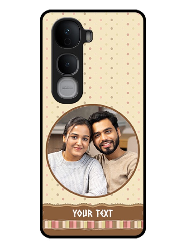 Custom Vivo Y400 Pro 5G Custom Glass Phone Case - Brown Dotted Mobile Case Design