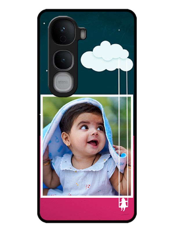 Custom Vivo Y400 Pro 5G Custom Glass Phone Case - Cute Girl With Cloud Design