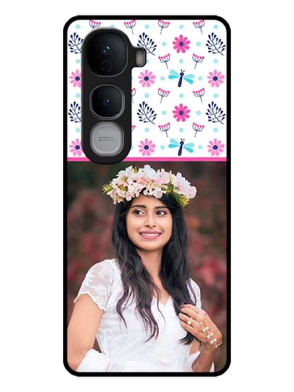 Custom Vivo Y400 Pro 5G Custom Glass Phone Case - Colorful Flower Design