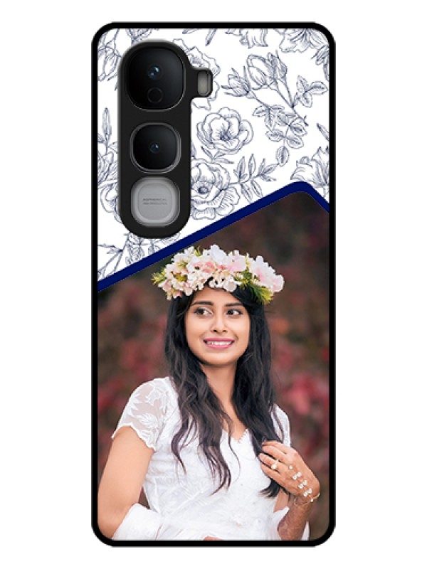 Custom Vivo Y400 Pro 5G Custom Glass Phone Case - Classy Floral Design