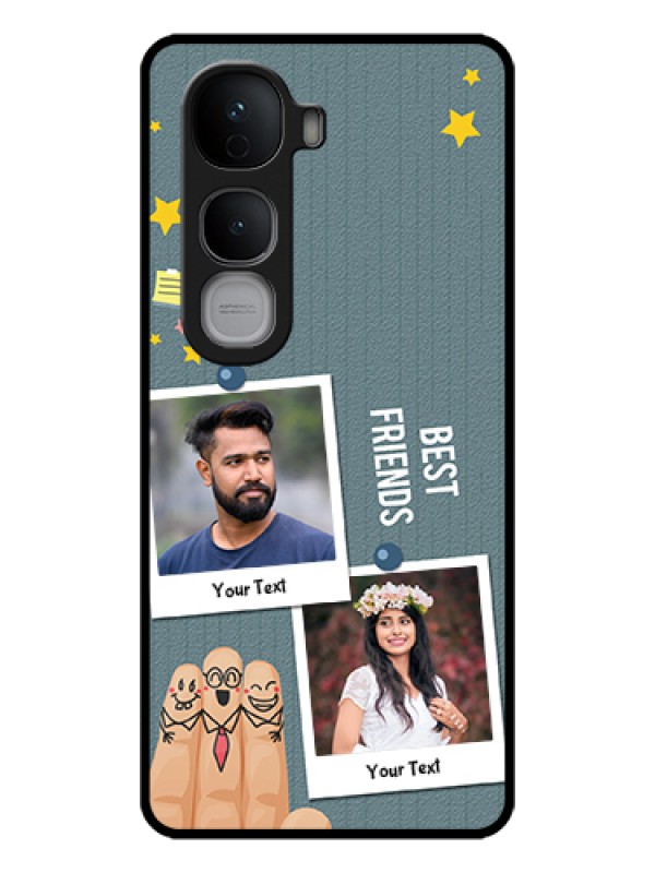 Custom Vivo Y400 Pro 5G Custom Glass Phone Case - Sticky Frames And Friendship Design