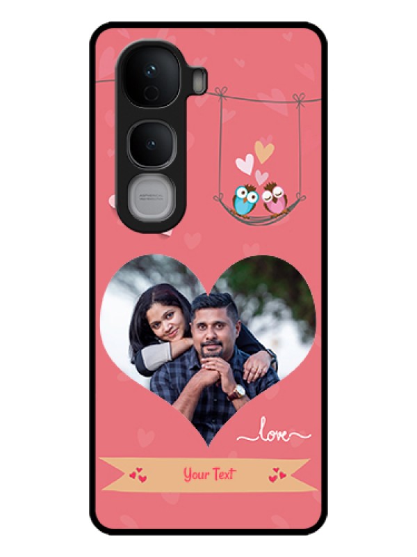 Custom Vivo Y400 Pro 5G Custom Glass Phone Case - Peach Color Love Design