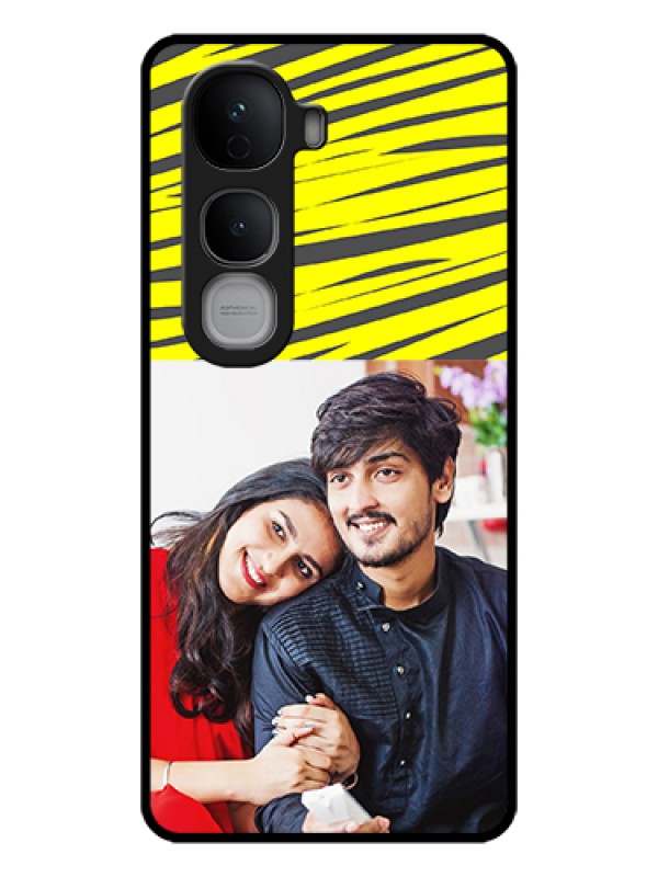 Custom Vivo Y400 Pro 5G Custom Glass Phone Case - Yellow Abstract Design