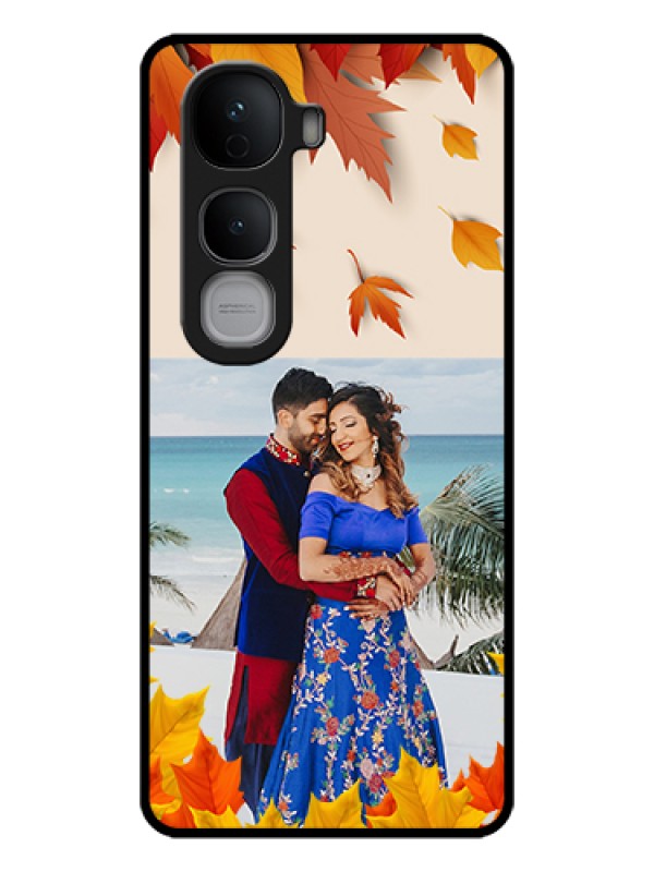 Custom Vivo Y400 Pro 5G Custom Glass Phone Case - Autumn Maple Leaves Design