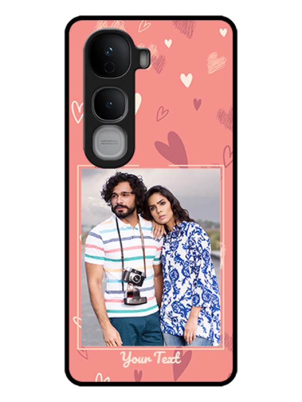 Custom Vivo Y400 Pro 5G Custom Glass Phone Case - Love Doodle Art Design