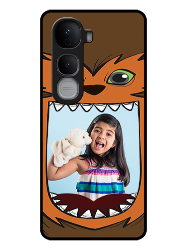 Custom Vivo Y400 Pro 5G Custom Glass Phone Case - Owl Monster Back Case Design