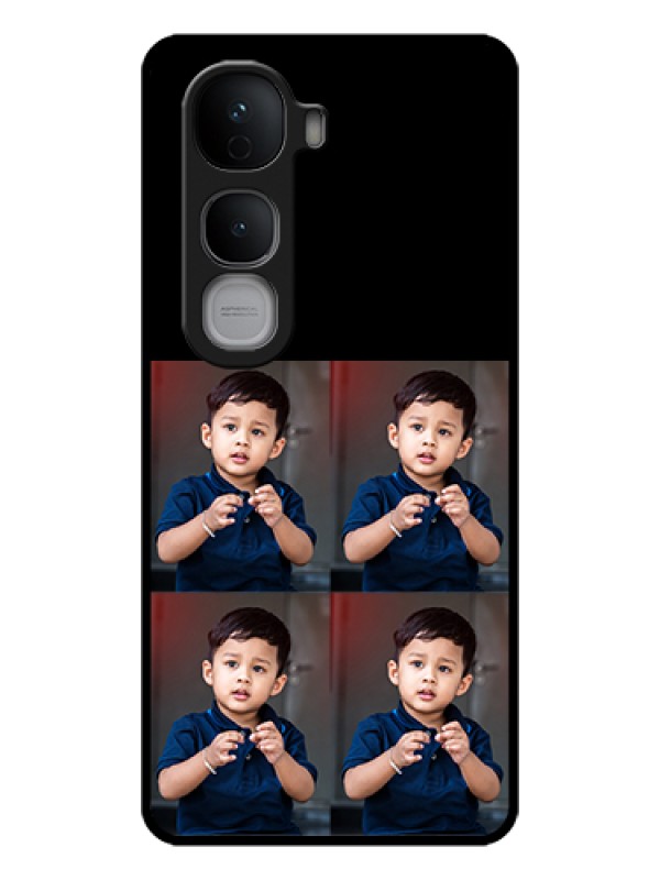 Custom Vivo Y400 Pro 5G Custom Glass Phone Case - 4 Image Holder Design