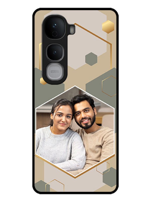 Custom Vivo Y400 Pro 5G Custom Glass Phone Case - Stylish Hexagon Pattern Design