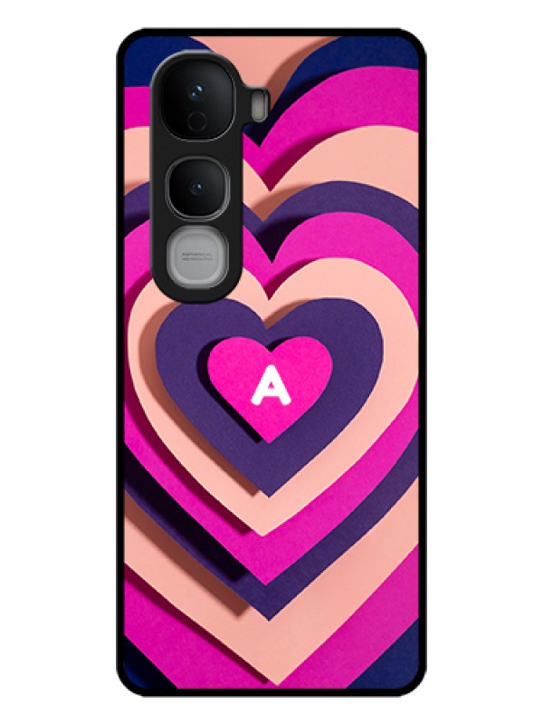Custom Vivo Y400 Pro 5G Custom Glass Phone Case - Cute Heart Pattern Design