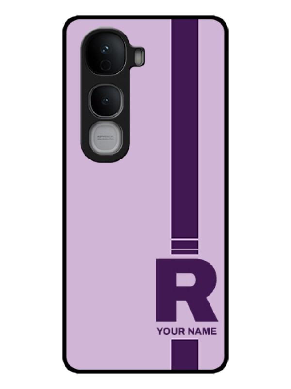 Custom Vivo Y400 Pro 5G Custom Glass Phone Case - Simple Dual Tone Stripe With Name Design
