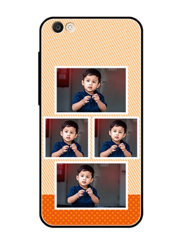 Custom Vivo Y55S Photo Printing on Glass Case  - Bulk Photos Upload Design
