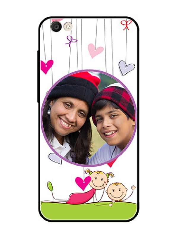 Custom Vivo Y55S Photo Printing on Glass Case  - Cute Kids Phone Case Design