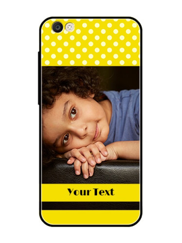 Custom Vivo Y55S Custom Glass Phone Case  - Bright Yellow Case Design