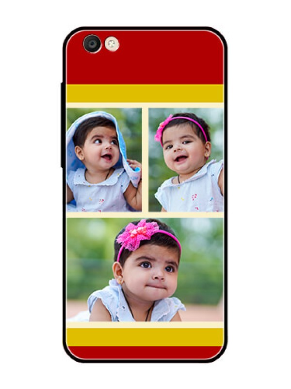 Custom Vivo Y55S Custom Glass Mobile Case  - Multiple Pic Upload Design