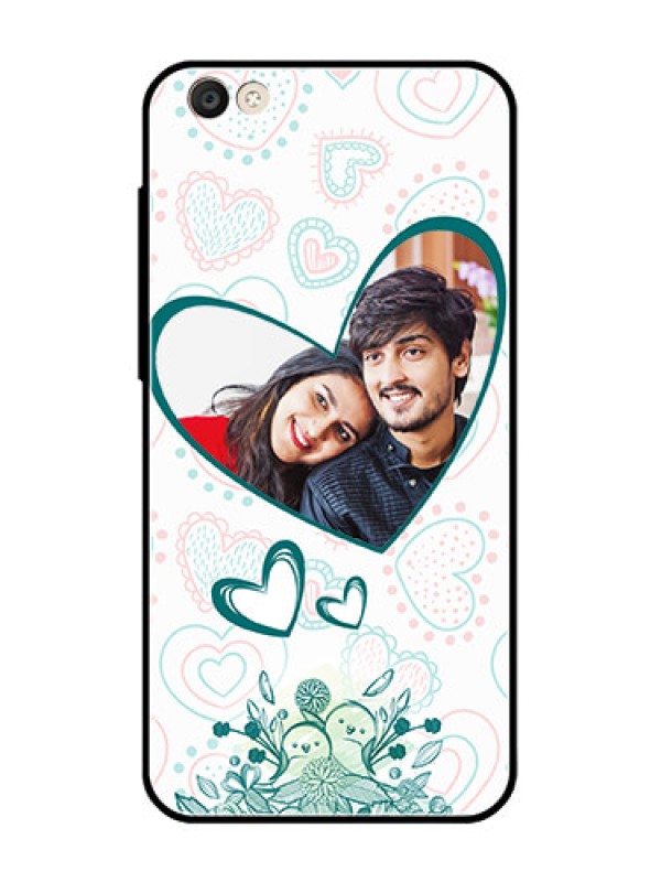 Custom Vivo Y55S Photo Printing on Glass Case  - Premium Couple Design