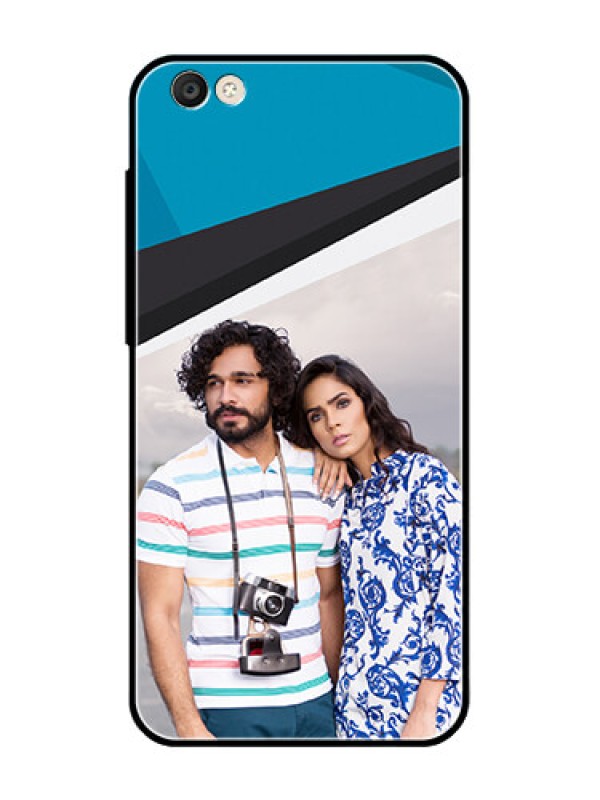 Custom Vivo Y55S Photo Printing on Glass Case  - Simple Pattern Photo Upload Design
