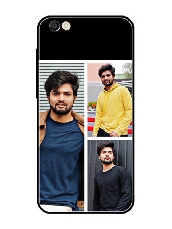 Custom Vivo Y55S Photo Printing on Glass Case  - Upload Multiple Picture Design