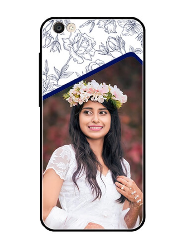 Custom Vivo Y55S Personalized Glass Phone Case  - Premium Floral Design