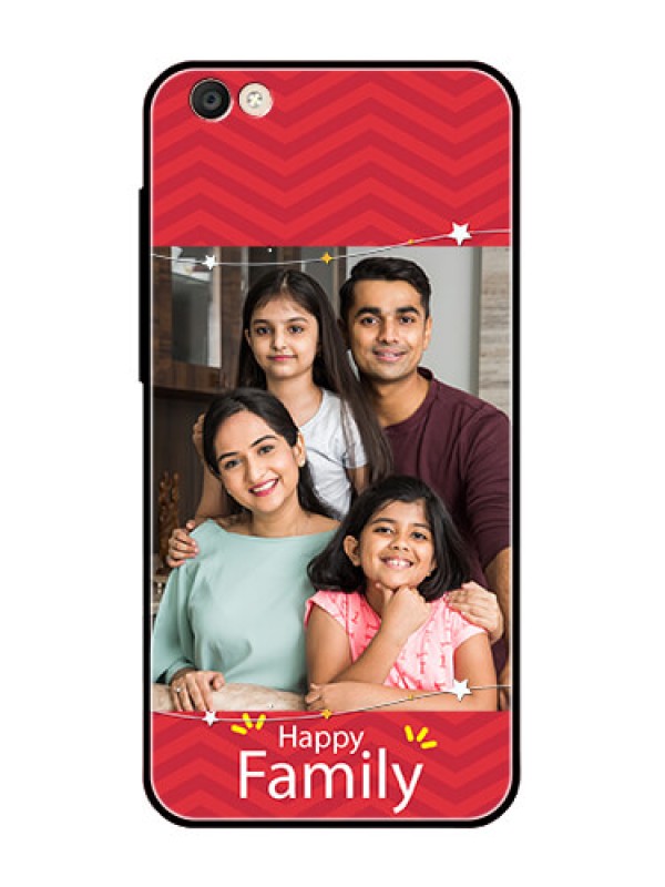 Custom Vivo Y55S Personalized Glass Phone Case  - Happy Family Design