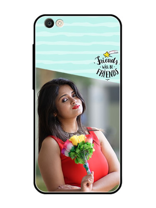 Custom Vivo Y55S Custom Glass Phone Case  - Friends Picture Icon Design