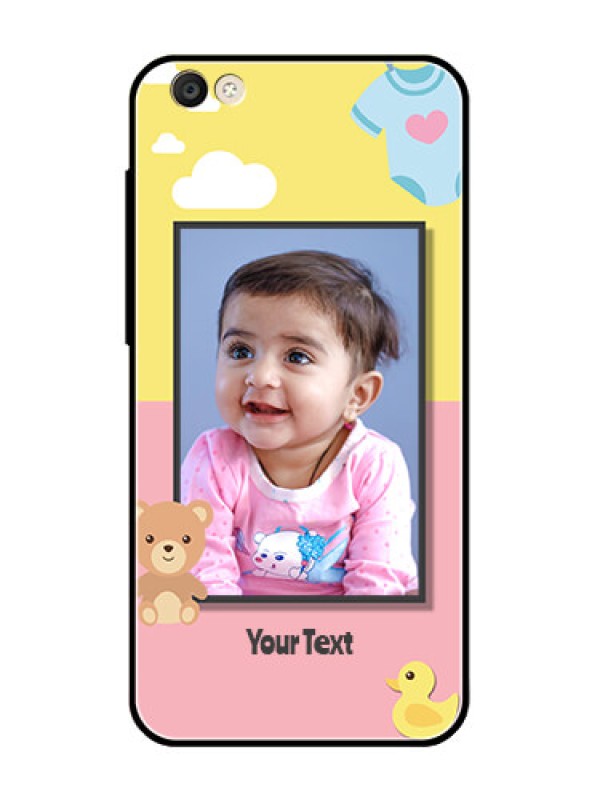 Custom Vivo Y55S Photo Printing on Glass Case  - Kids 2 Color Design
