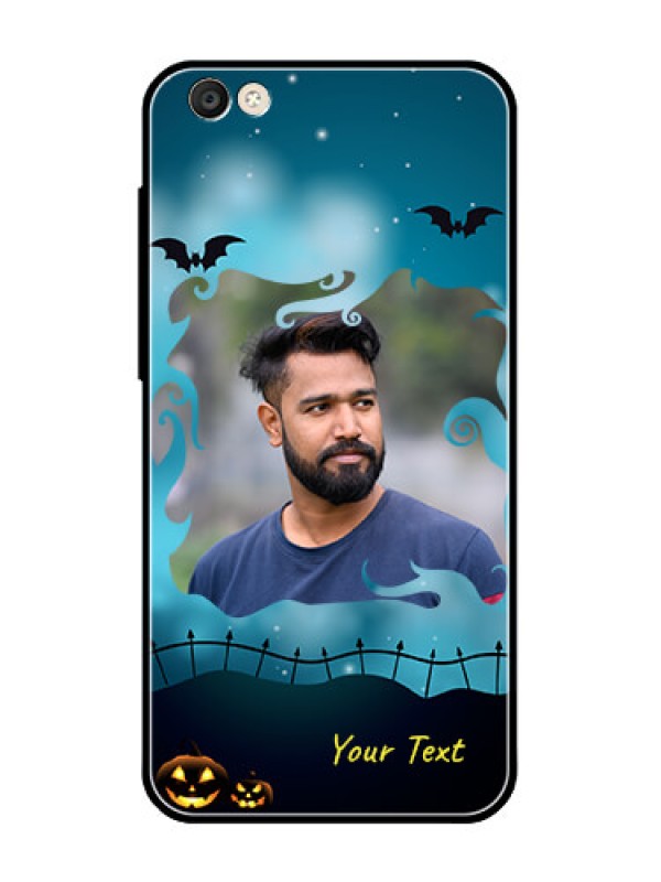 Custom Vivo Y55S Custom Glass Phone Case  - Halloween frame design