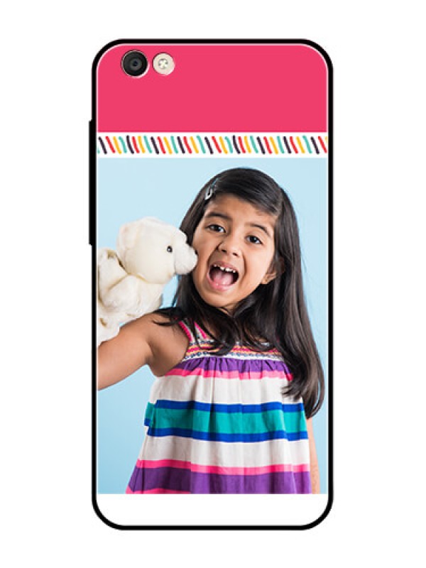 Custom Vivo Y55S Personalized Glass Phone Case  - Line art design