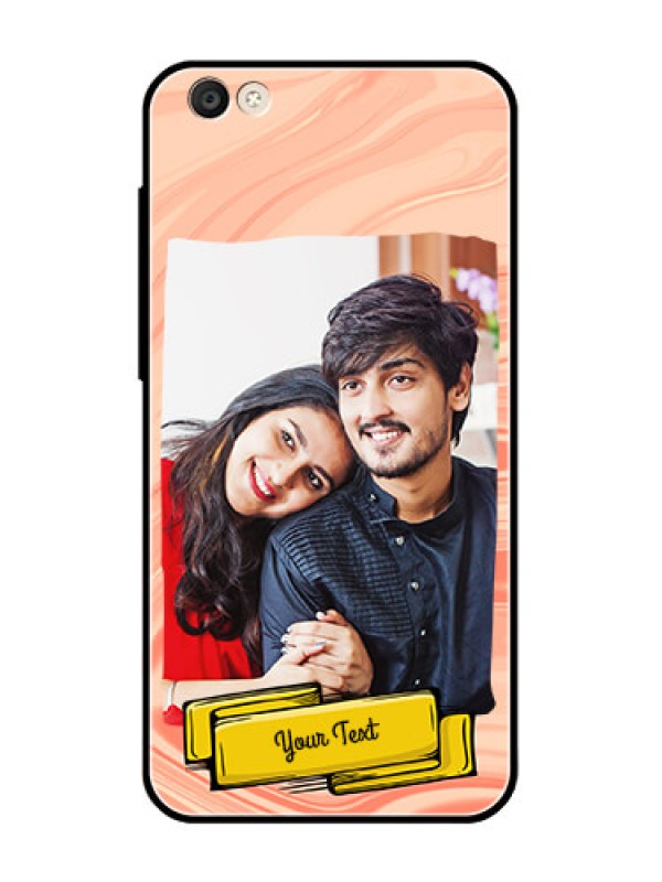 Custom Vivo Y55S Personalized Glass Phone Case  - Marble Texture Design