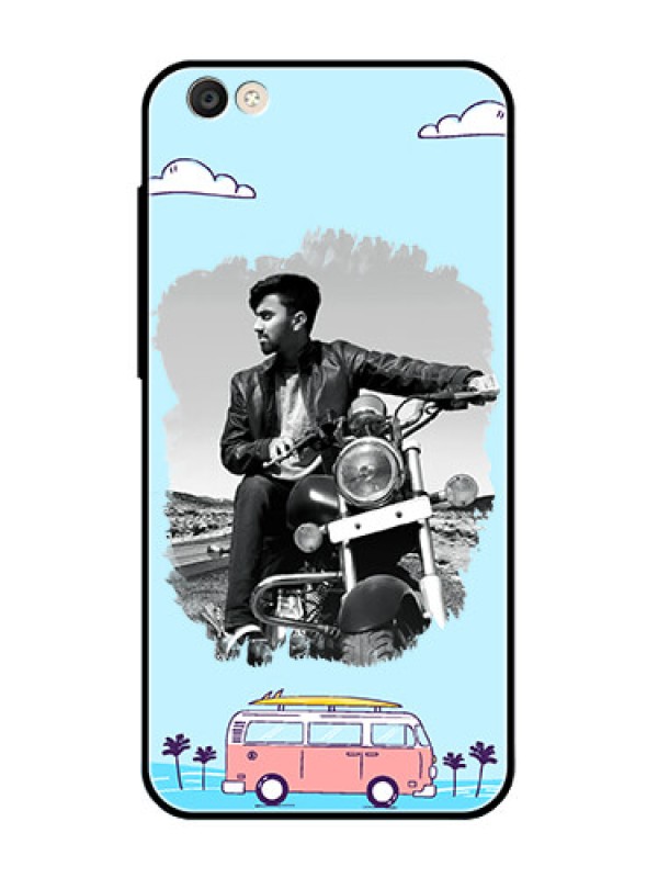 Custom Vivo Y55S Photo Printing on Glass Case  - Travel & Adventure Design