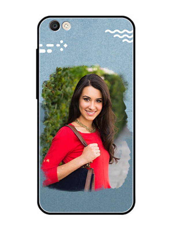 Custom Vivo Y55S Custom Glass Mobile Case  - Grunge Line Art Design