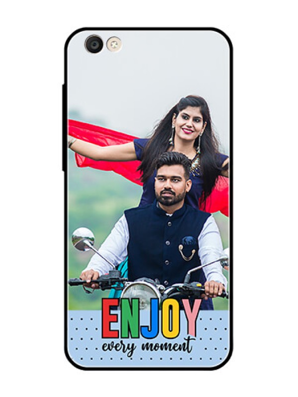 Custom Vivo Y55S Photo Printing on Glass Case - Enjoy Every Moment Design