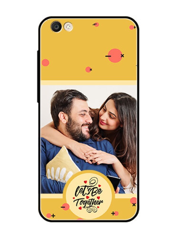 Custom Vivo Y55S Photo Printing on Glass Case - Lets be Together Design