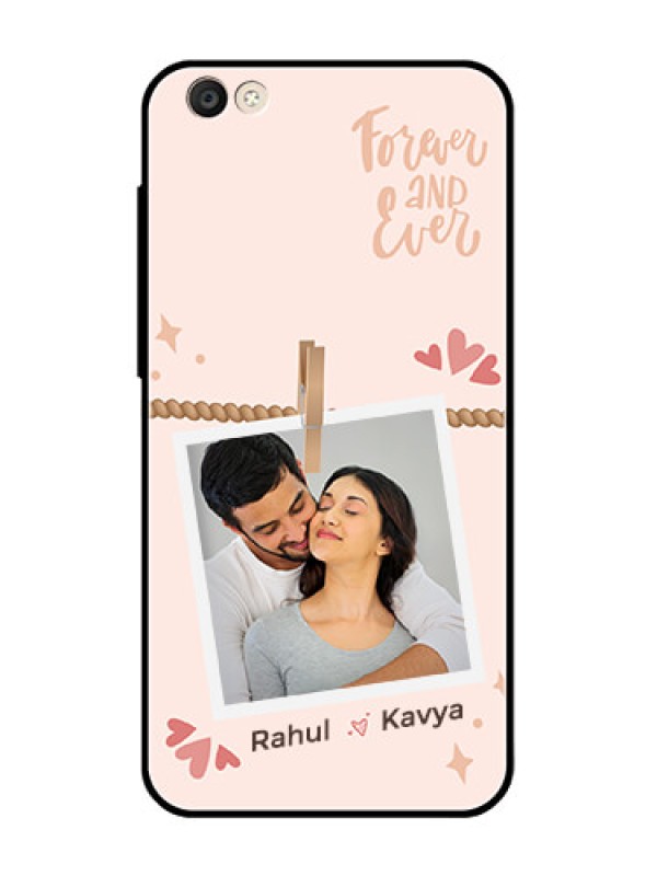 Custom Vivo Y55S Custom Glass Phone Case - Forever and ever love Design