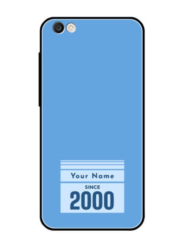 Custom Vivo Y55S Custom Glass Mobile Case - Custom Year of birth Design