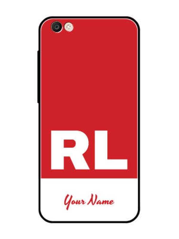 Custom Vivo Y55S Personalized Glass Phone Case - dual tone custom text Design