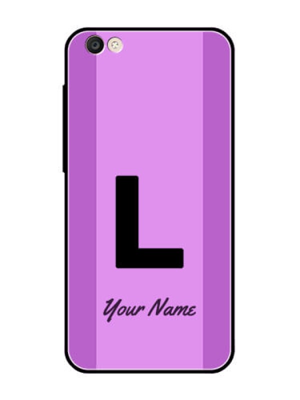 Custom Vivo Y55S Custom Glass Phone Case - Tricolor custom text Design