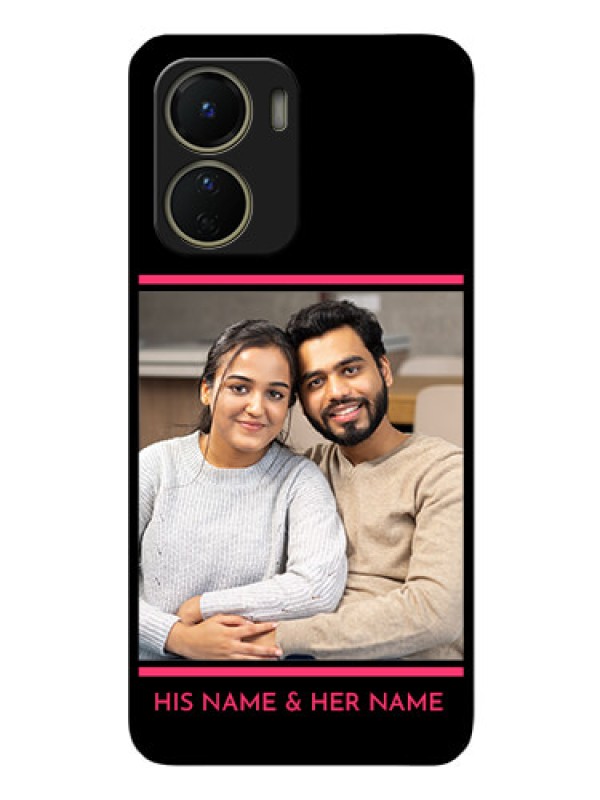 Custom Vivo Y56 5G Custom Glass Mobile Case - with Add Text Design