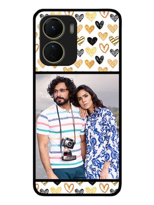 Custom Vivo Y56 5G Photo Printing on Glass Case - Love Symbol Design