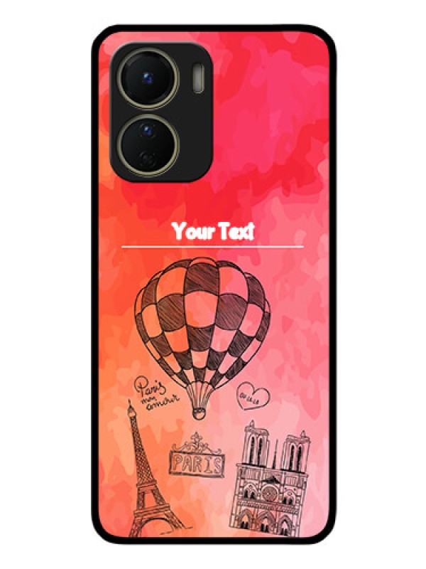 Custom Vivo Y56 5G Custom Glass Phone Case - Paris Theme Design