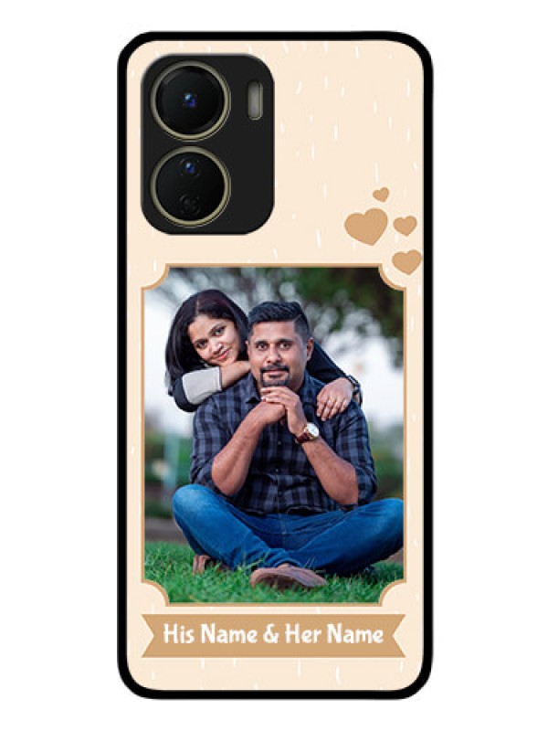 Custom Vivo Y56 5G Custom Glass Phone Case - with confetti love design