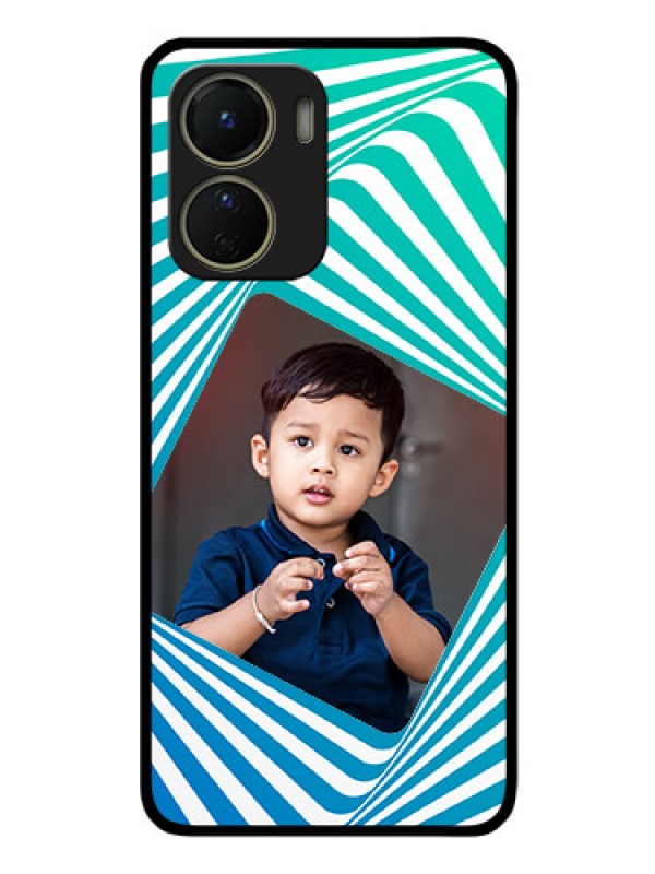 Custom Vivo Y56 5G Personalized Glass Phone Case - Abstract Spiral Design