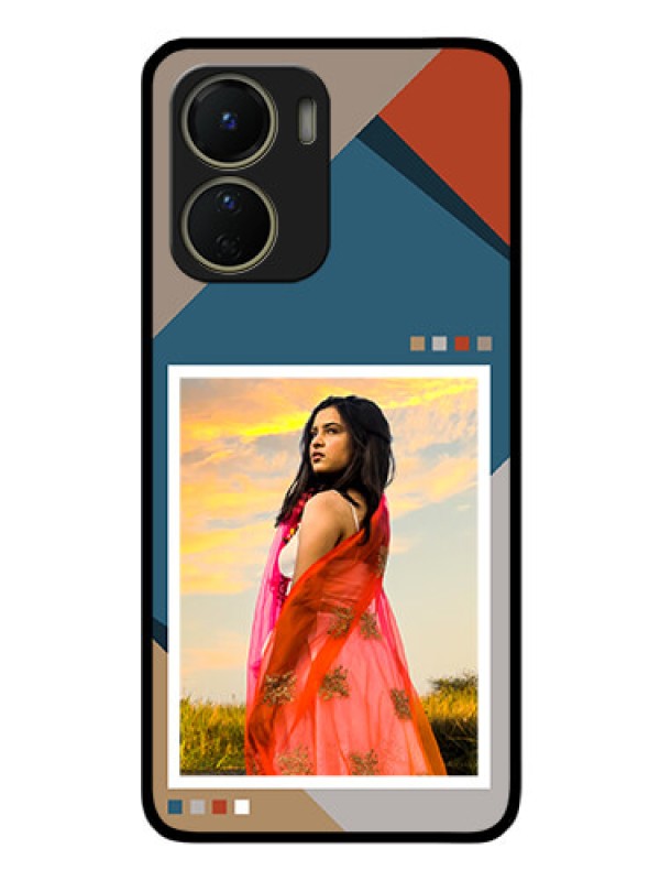 Custom Vivo Y56 5G Personalized Glass Phone Case - Retro color pallet Design