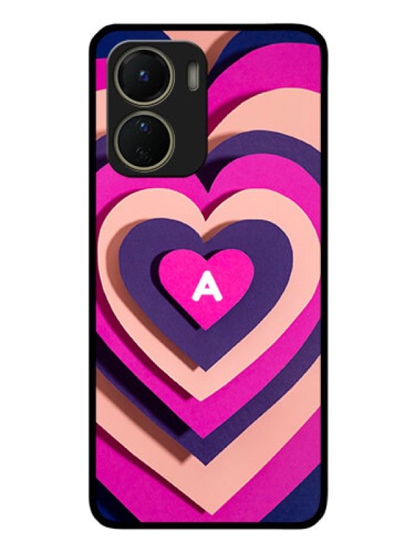 Custom Vivo Y56 5G Custom Glass Mobile Case - Cute Heart Pattern Design