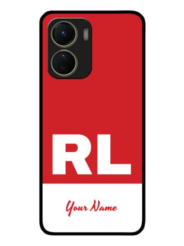 Custom Vivo Y56 5G Personalized Glass Phone Case - dual tone custom text Design
