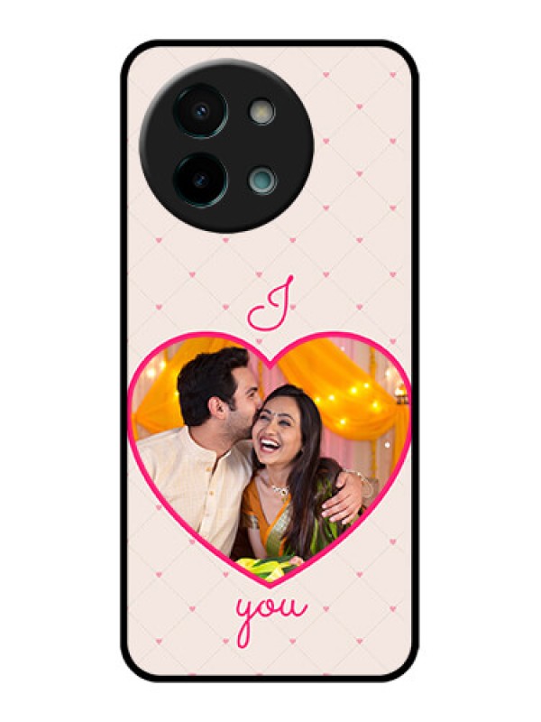Custom Vivo Y58 5G Custom Glass Phone CaseHeart Shape Design