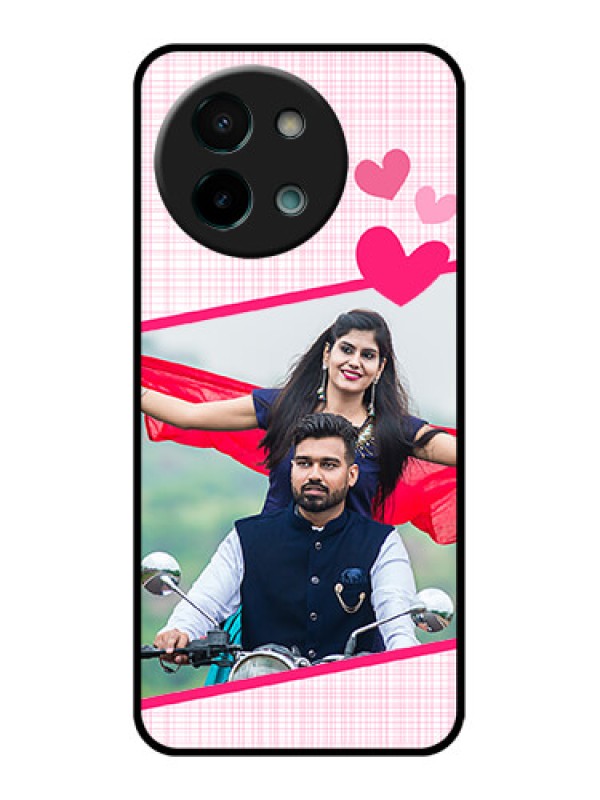 Custom Vivo Y58 5G Custom Glass Phone CaseLove Shape Heart Design